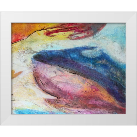 Fuchsia Expression III White Modern Wood Framed Art Print by Villarreal, Gabriela