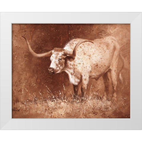 Sienna Speculation White Modern Wood Framed Art Print by Sorenson, Jack