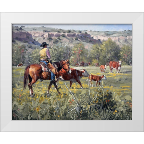 A Darn Good Spring White Modern Wood Framed Art Print by Sorenson, Jack