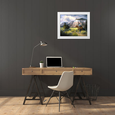 Spellbound White Modern Wood Framed Art Print by Sorenson, Jack