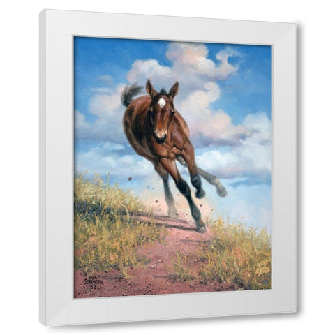 Wild Oats White Modern Wood Framed Art Print by Sorenson, Jack