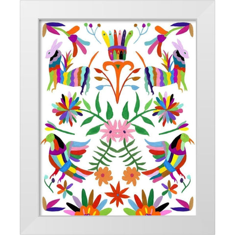 Modern Otomi II White Modern Wood Framed Art Print by Wang, Melissa