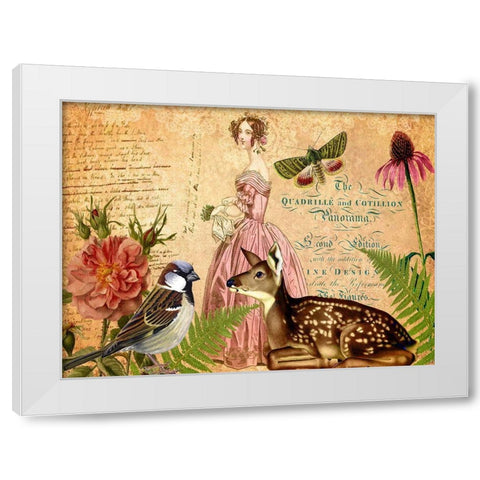 Postcards of Paris III White Modern Wood Framed Art Print by Lloyd, Sandy