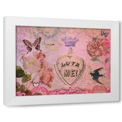 Postcards of Paris V White Modern Wood Framed Art Print by Lloyd, Sandy