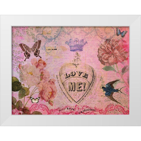 Postcards of Paris V White Modern Wood Framed Art Print by Lloyd, Sandy