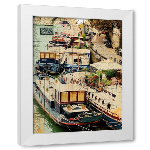 Postcards of Paris X White Modern Wood Framed Art Print by Lloyd, Sandy
