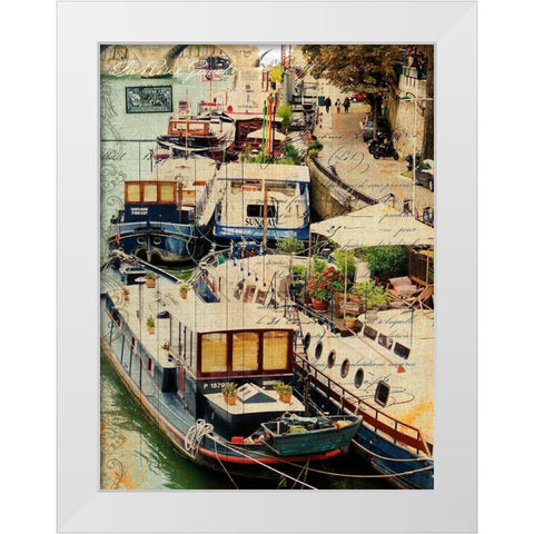 Postcards of Paris X White Modern Wood Framed Art Print by Lloyd, Sandy