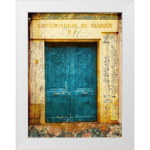 Postcards of Paris XI White Modern Wood Framed Art Print by Lloyd, Sandy