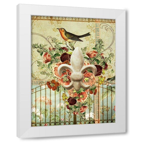 Postcards of Paris XII White Modern Wood Framed Art Print by Lloyd, Sandy