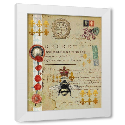 Postcards of Paris XIII White Modern Wood Framed Art Print by Lloyd, Sandy