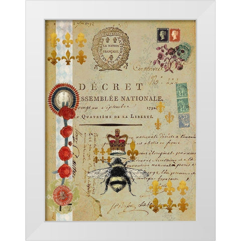 Postcards of Paris XIII White Modern Wood Framed Art Print by Lloyd, Sandy