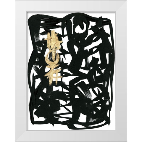 Analysis  I White Modern Wood Framed Art Print by Stramel, Renee W.
