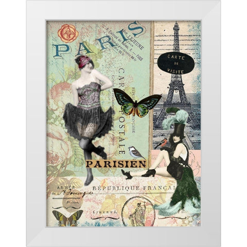Femme Paris III White Modern Wood Framed Art Print by Lloyd, Sandy