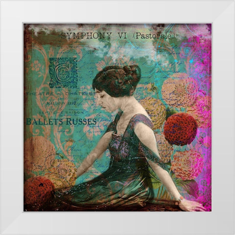 Femme Paris VIII White Modern Wood Framed Art Print by Lloyd, Sandy