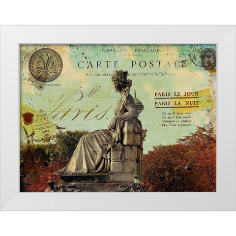 Femme Paris XI White Modern Wood Framed Art Print by Lloyd, Sandy