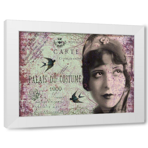 Femme Paris XII White Modern Wood Framed Art Print by Lloyd, Sandy