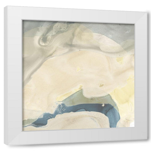 Mystique VI White Modern Wood Framed Art Print by Vess, June Erica
