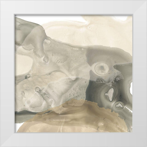 Tectonic Drift I White Modern Wood Framed Art Print by Vess, June Erica