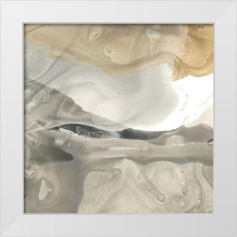 Tectonic Drift II White Modern Wood Framed Art Print by Vess, June Erica