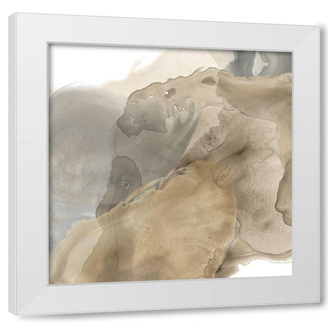 Tectonic Drift III White Modern Wood Framed Art Print by Vess, June Erica