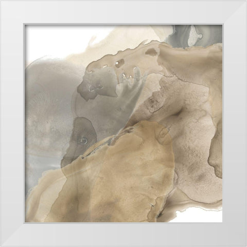 Tectonic Drift III White Modern Wood Framed Art Print by Vess, June Erica
