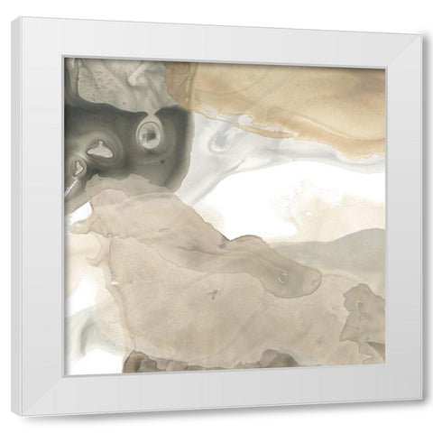 Tectonic Drift IV White Modern Wood Framed Art Print by Vess, June Erica