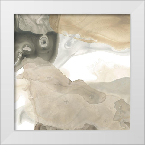 Tectonic Drift IV White Modern Wood Framed Art Print by Vess, June Erica