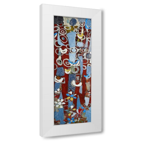Cut Paper Trees II White Modern Wood Framed Art Print by Ferrell, Erin McGee