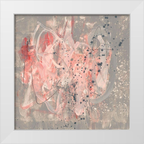 Blush Kinesis II White Modern Wood Framed Art Print by Goldberger, Jennifer