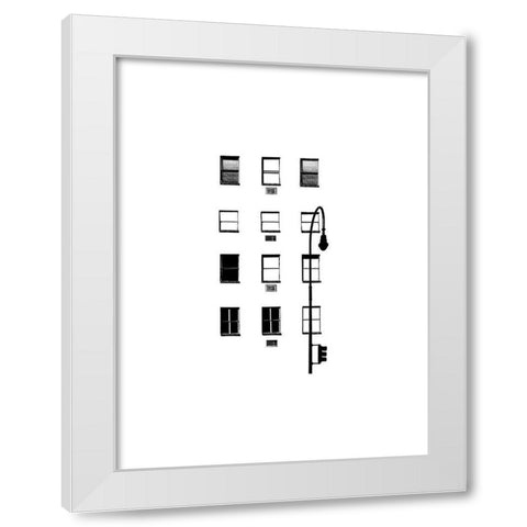 NYC in Pure B and W IV White Modern Wood Framed Art Print by Pica, Jeff
