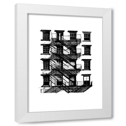 NYC in Pure B and W IX White Modern Wood Framed Art Print by Pica, Jeff