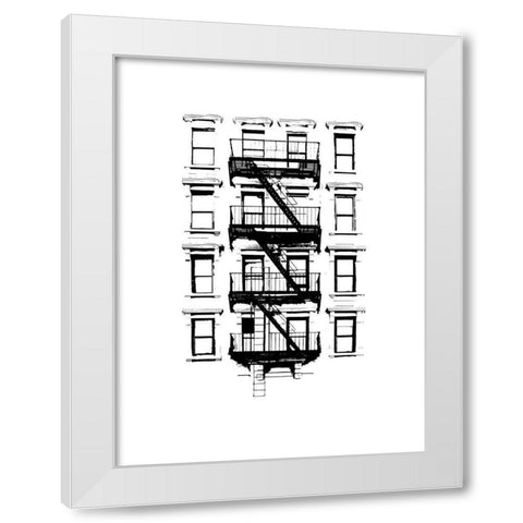 NYC in Pure B and W XII White Modern Wood Framed Art Print by Pica, Jeff