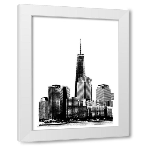 NYC in Pure B and W XIX White Modern Wood Framed Art Print by Pica, Jeff