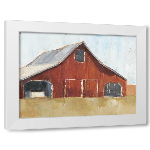 Rustic Red Barn I White Modern Wood Framed Art Print by Harper, Ethan
