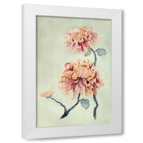 Chrysanthemum Beauty I White Modern Wood Framed Art Print by Chabot, Natasha