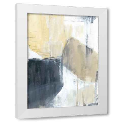 Neutral Divide I White Modern Wood Framed Art Print by Goldberger, Jennifer