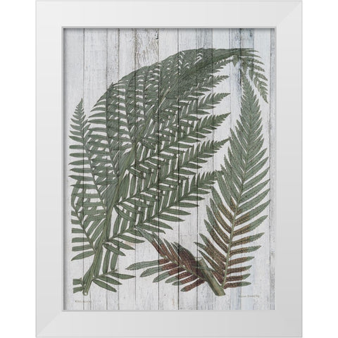 Rustic Greenery I White Modern Wood Framed Art Print by Studio W