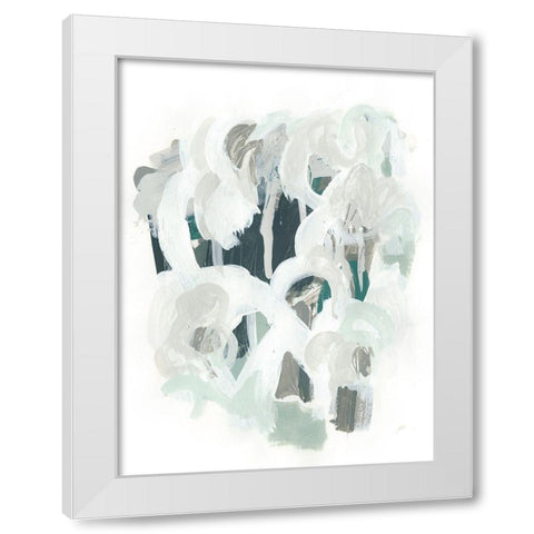 Sage and Slate I White Modern Wood Framed Art Print by Vess, June Erica