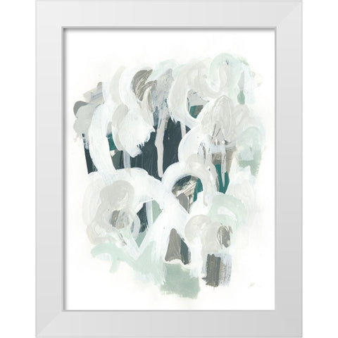 Sage and Slate I White Modern Wood Framed Art Print by Vess, June Erica