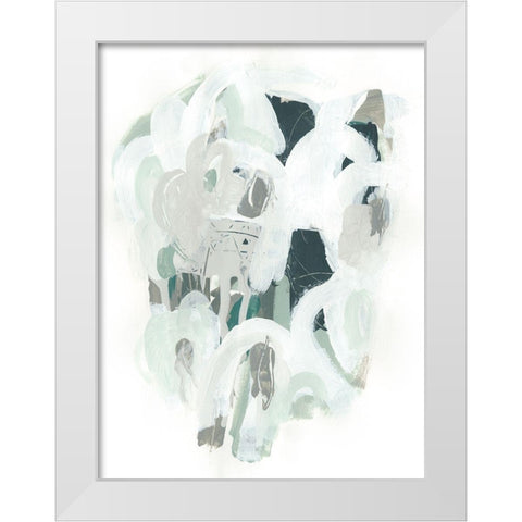 Sage and Slate II White Modern Wood Framed Art Print by Vess, June Erica