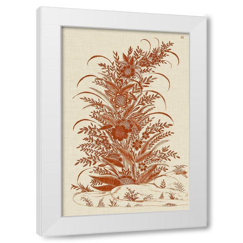 Ornamental Floral White Modern Wood Framed Art Print by Vision Studio