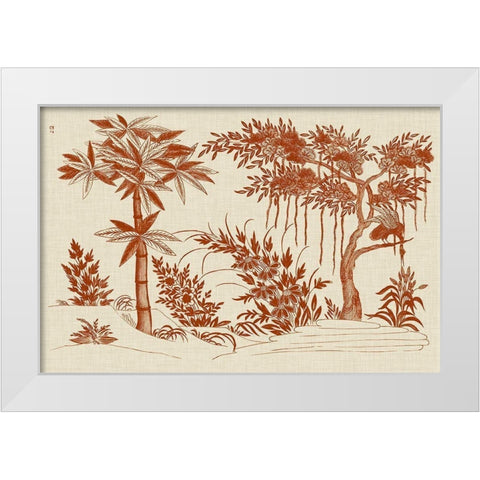 Ornamental Trees White Modern Wood Framed Art Print by Vision Studio