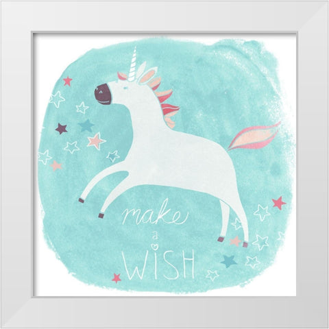 Magic Unicorn Squad II White Modern Wood Framed Art Print by Vess, June Erica