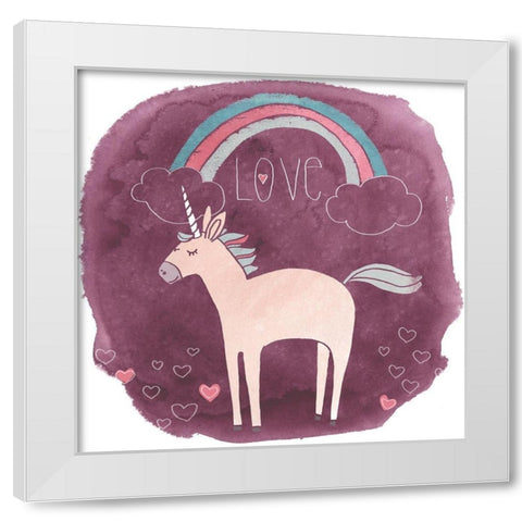 Magic Unicorn Squad IV White Modern Wood Framed Art Print by Vess, June Erica