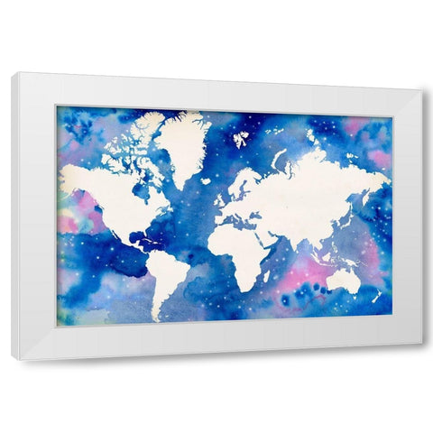 Starry World White Modern Wood Framed Art Print by Popp, Grace