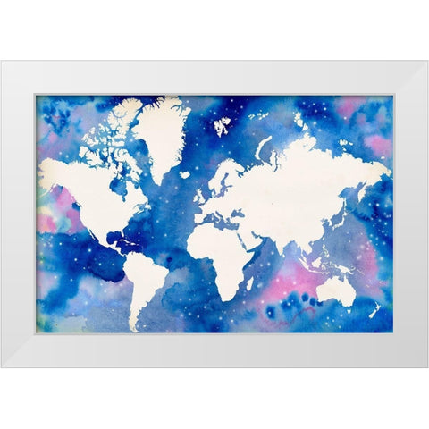 Starry World White Modern Wood Framed Art Print by Popp, Grace
