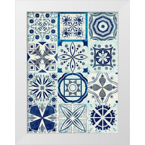 Kaleidoscope Tile III White Modern Wood Framed Art Print by Borges, Victoria