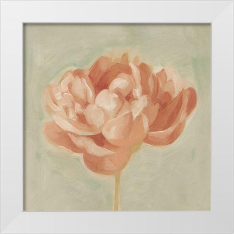 Spring Peony I White Modern Wood Framed Art Print by Scarvey, Emma