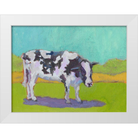 Pasture Cow I White Modern Wood Framed Art Print by Young, Carol