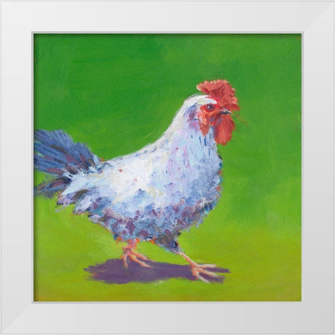 Pasture Henrietta I White Modern Wood Framed Art Print by Young, Carol